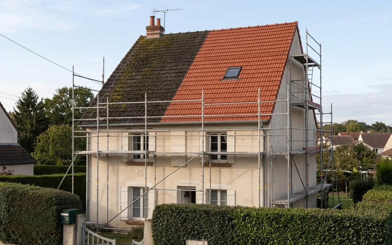 Démoussage de toiture à Mitry-Mory Démoussage de toiture à Mitry-Mory