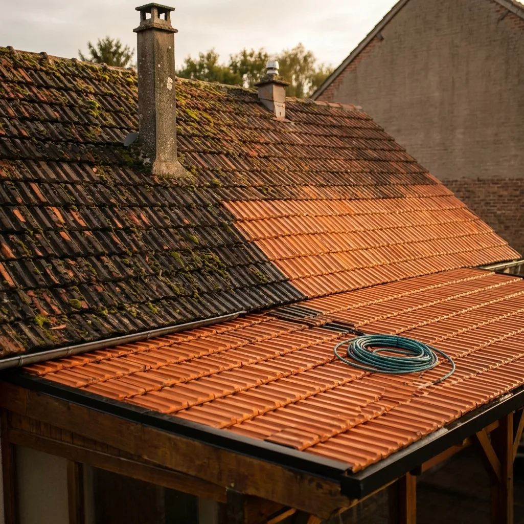 Démoussage de toiture à Mitry-Mory